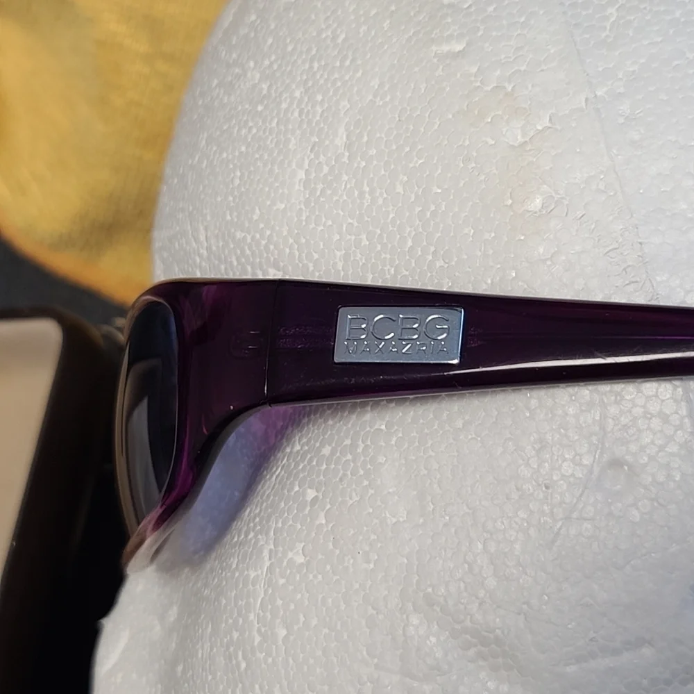 BCBGMaxazria purple and clear sunglasses